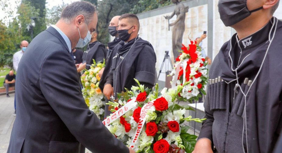 The memorial of the heroes killed in the battles for the unity of Georgia was laid with a wreath