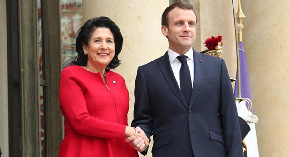 Georgian President meets Macron, says ‘Ukraine fighting for everyone’