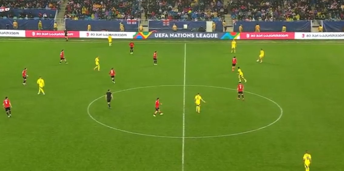 Georgia and Ukraine national football teams draw 1:1