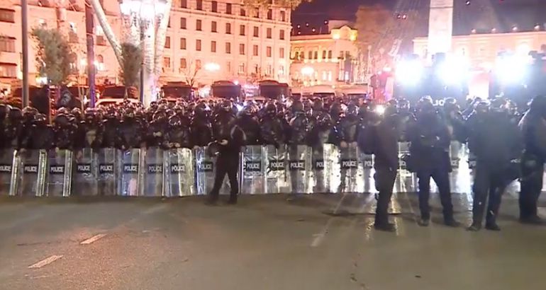 Interior Ministry says protest turns violent, warns of using special measures