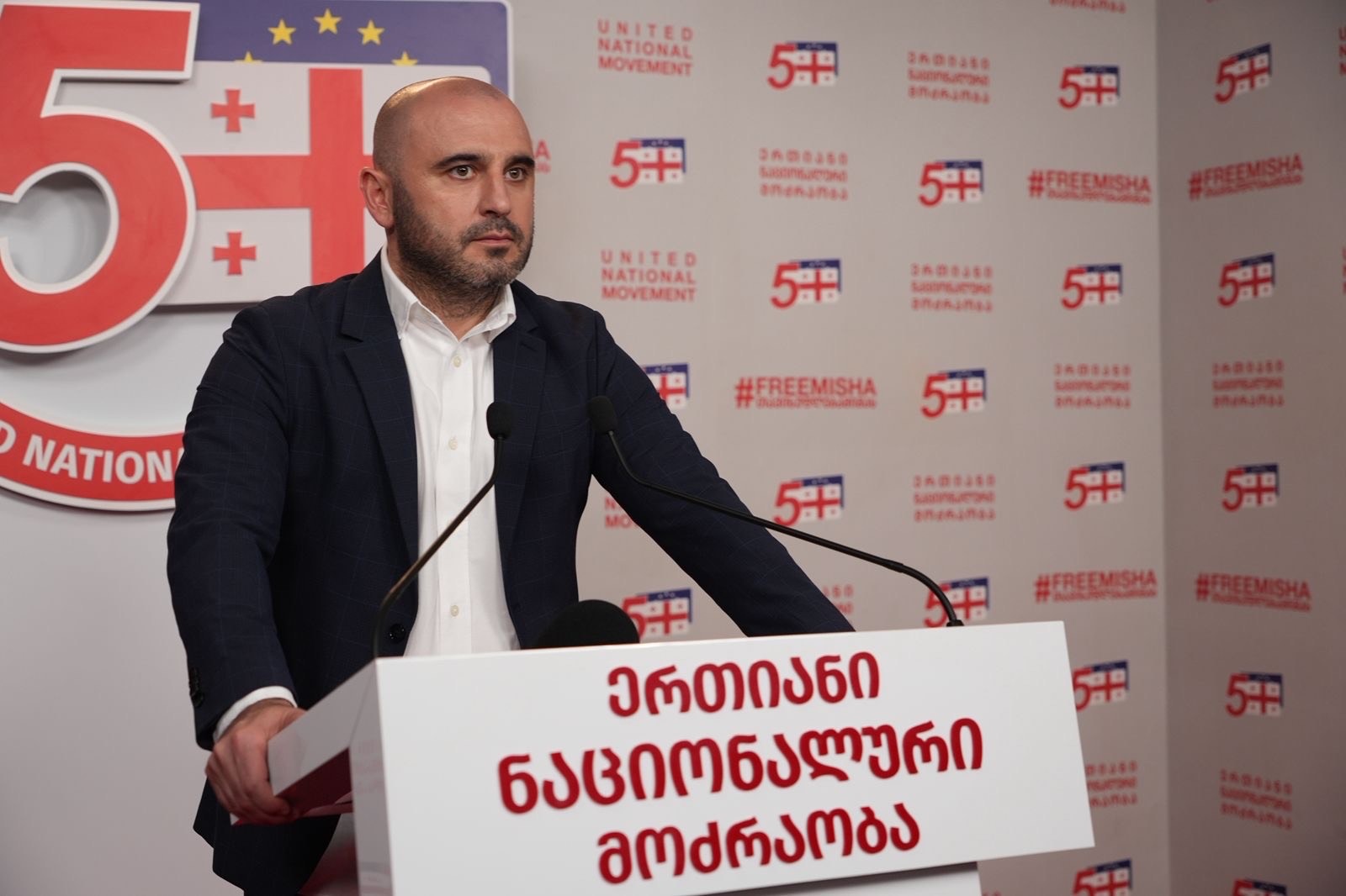 Georgia’s opposition leader calls for ‘peaceful revolution’ in October