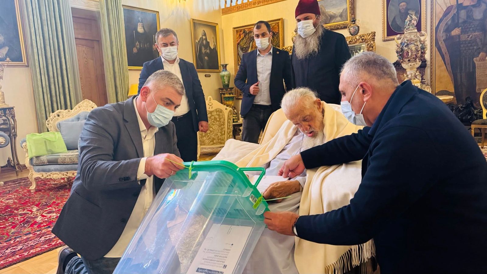 Georgian Patriarch Ilia II casts vote in local elections via mobile ballot box