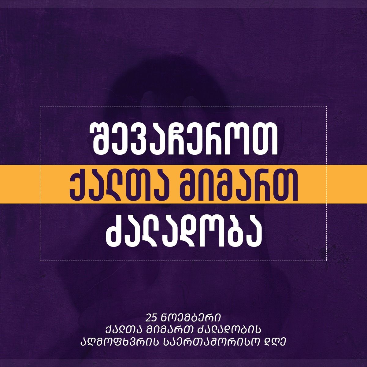 საქართველოს მთავრობა ქალთა მიმართ ძალადობის წინააღმდეგ 16-დღიან კამპანიას უერთდება