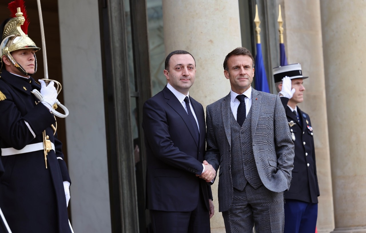 PM discusses ties, Georgia’s EU integration prospects with French President