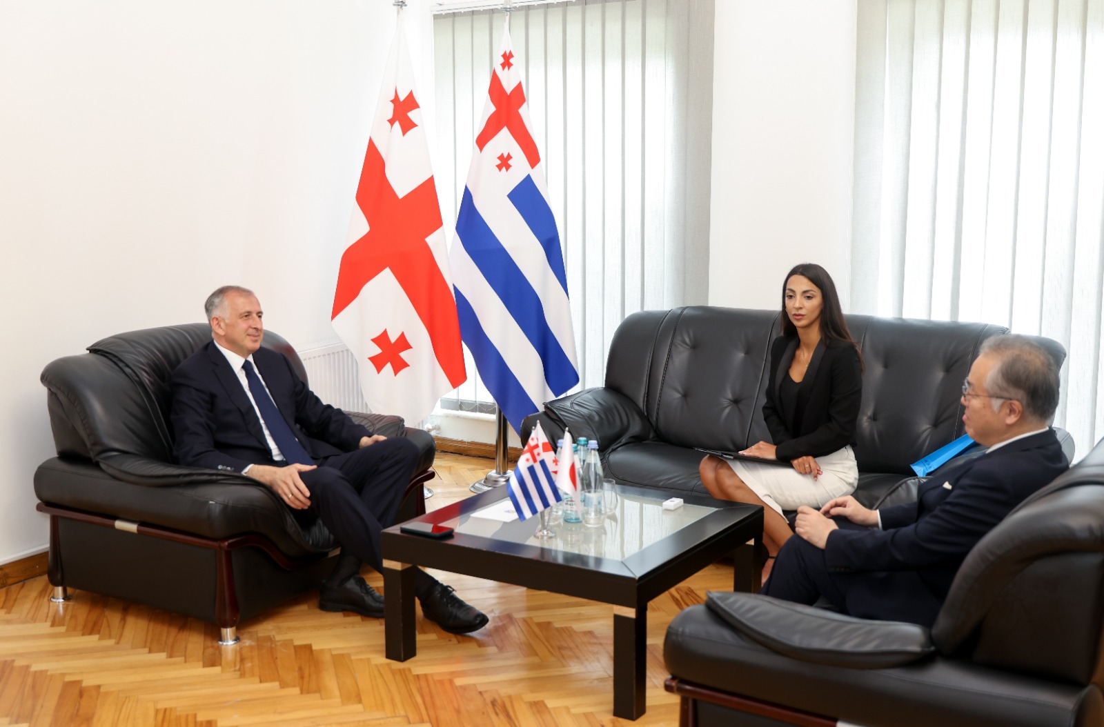 ზურაბ პატარაძე საქართველოში იაპონიის საგანგებო და სრულუფლებიან ელჩს იშიძუკა ჰიდეკის შეხვდა