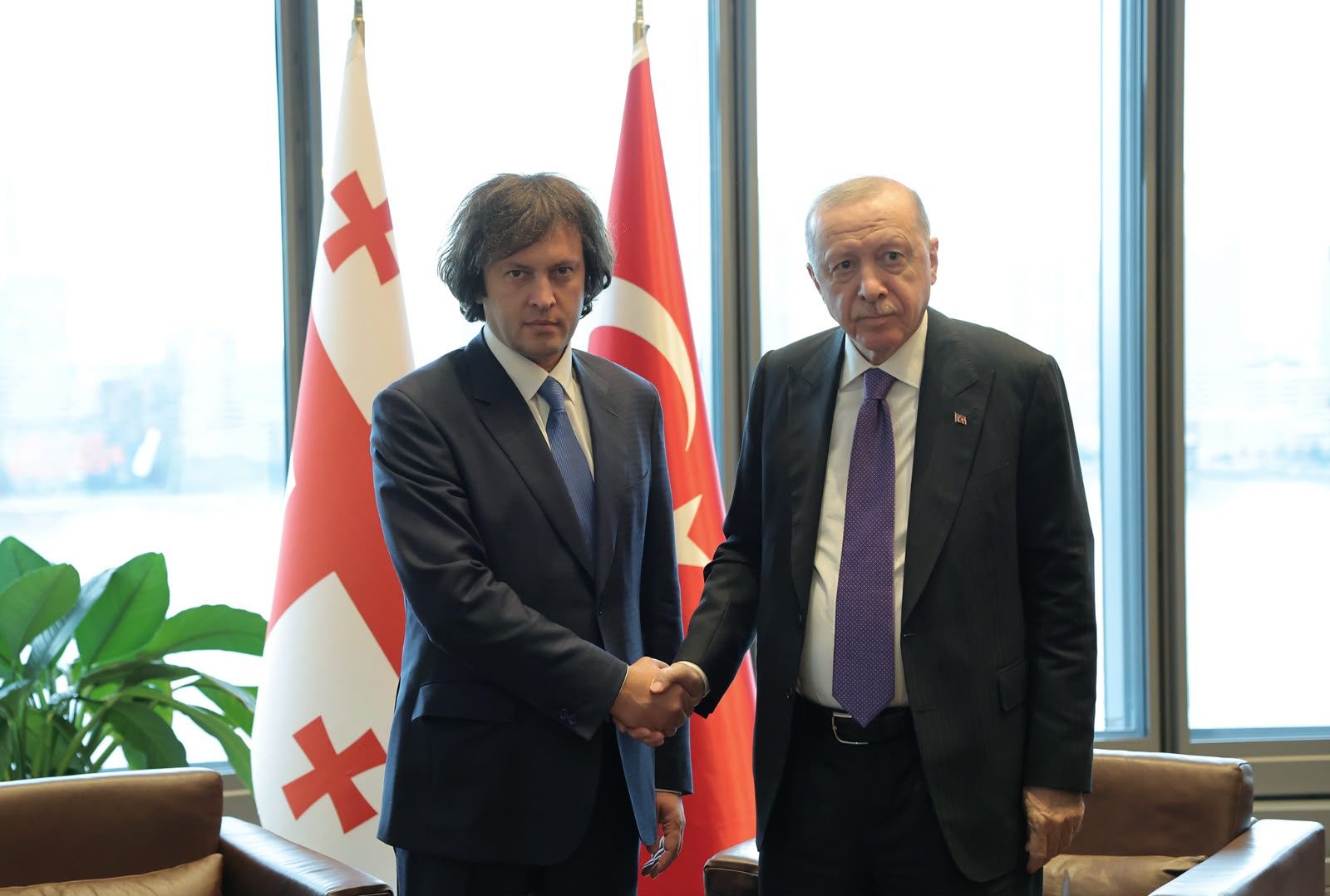 PM Kobakhidze meets Erdoğan in New York to discuss trade, transport, regional projects
