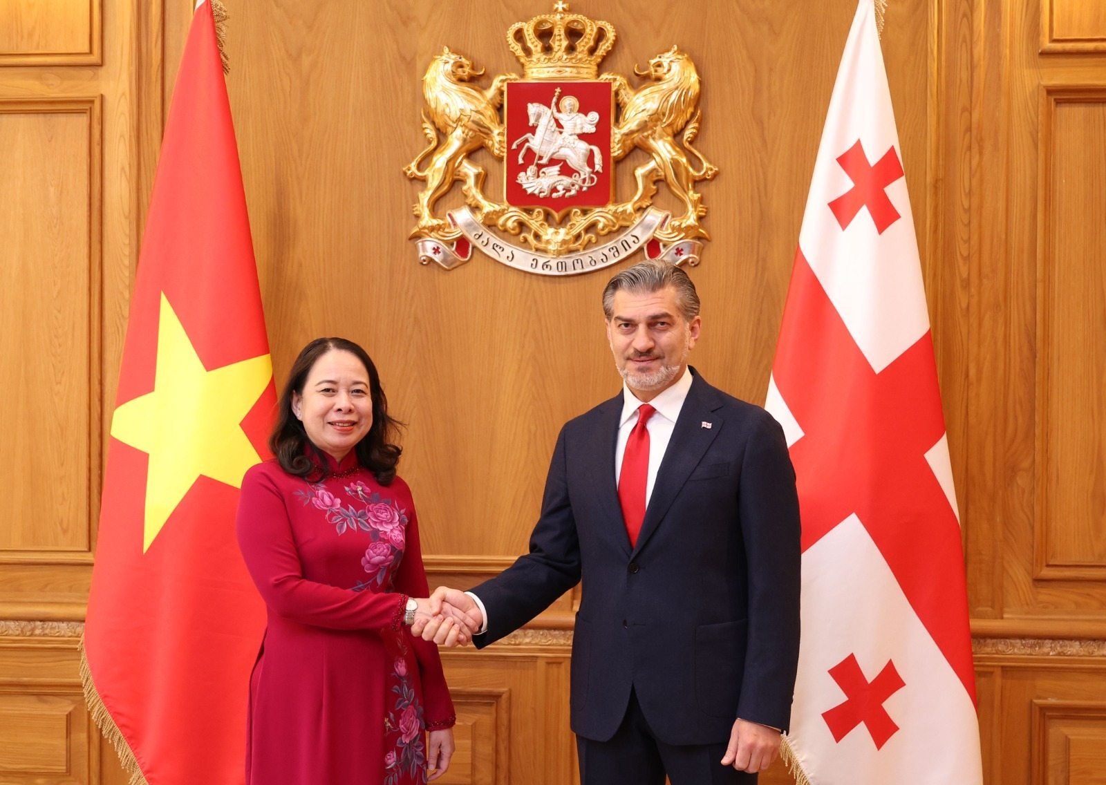 Georgian President, Vietnamese Vice President discuss direct flights, expanded economic ties