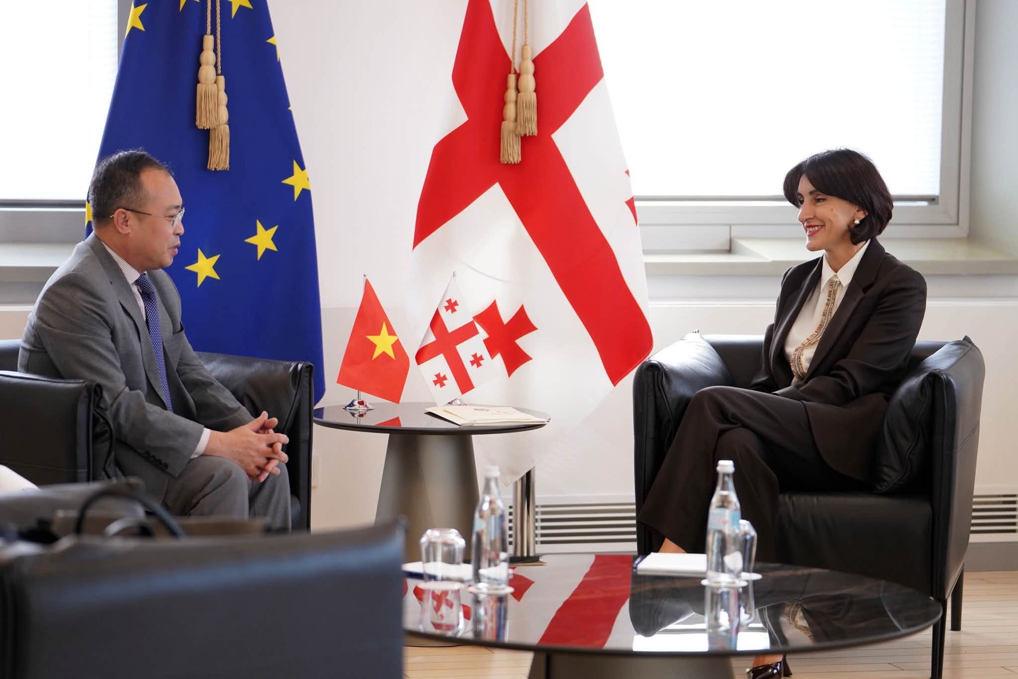 მაკა ბოჭორიშვილმა საქართველოში ვიეტნამის ელჩთან (რეზიდენციით ქ. ასტანა) გაცნობითი შეხვედრა გამართა