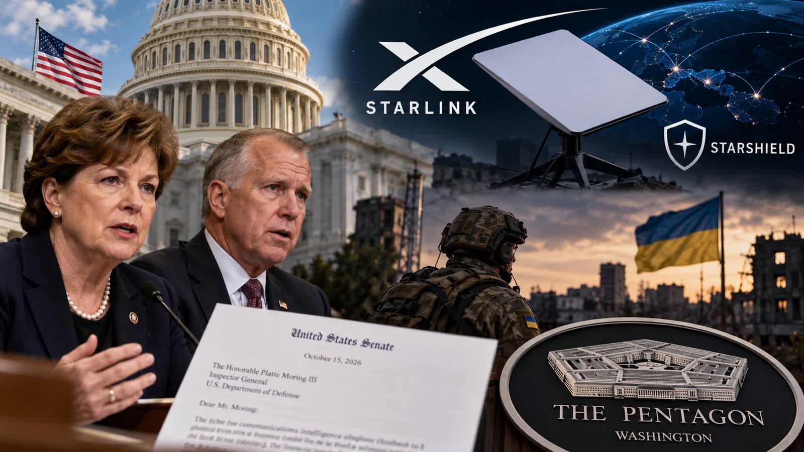 აშშ-ის სენატორები უკრაინაში Starlink-ისა და Starshield-ის მუშაობის შეფერხებების გამო პენტაგონისგან გამოძიების დაწყებას ითხოვენ