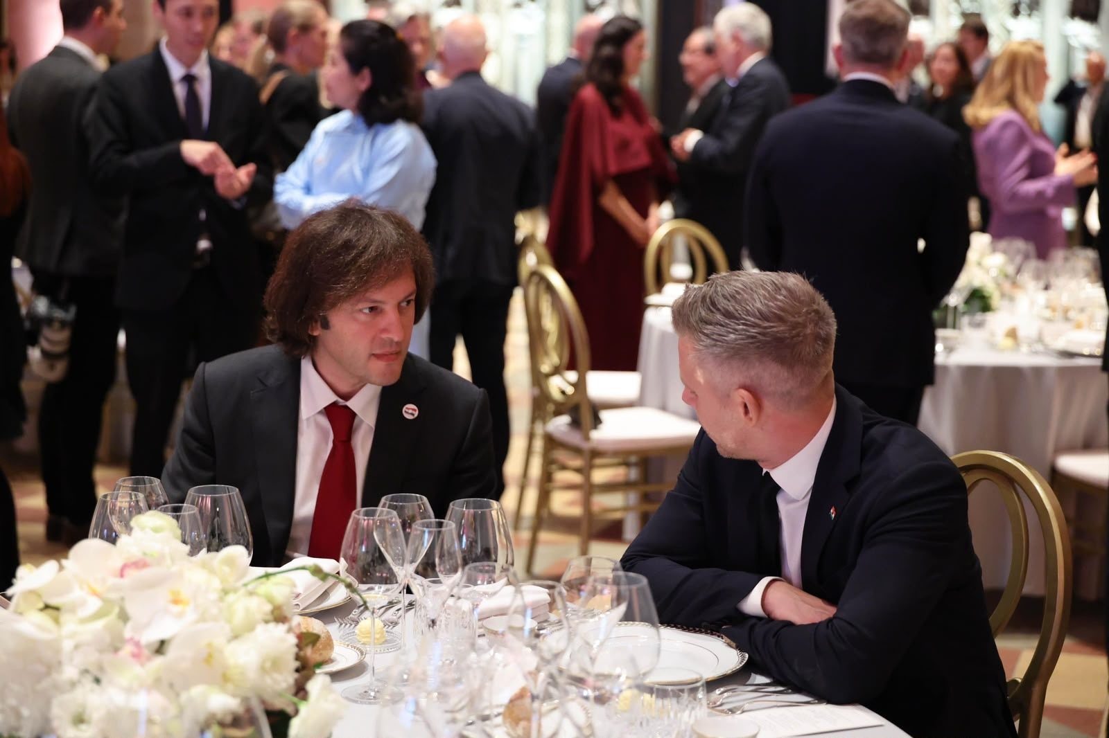 Georgian PM Kobakhidze Attends Official Reception Hosted by Hungarian Prime Minister Péter Magyar
